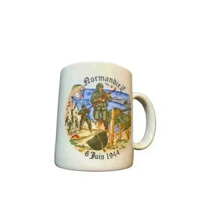 French Normandie Memorial Mug with D Handle